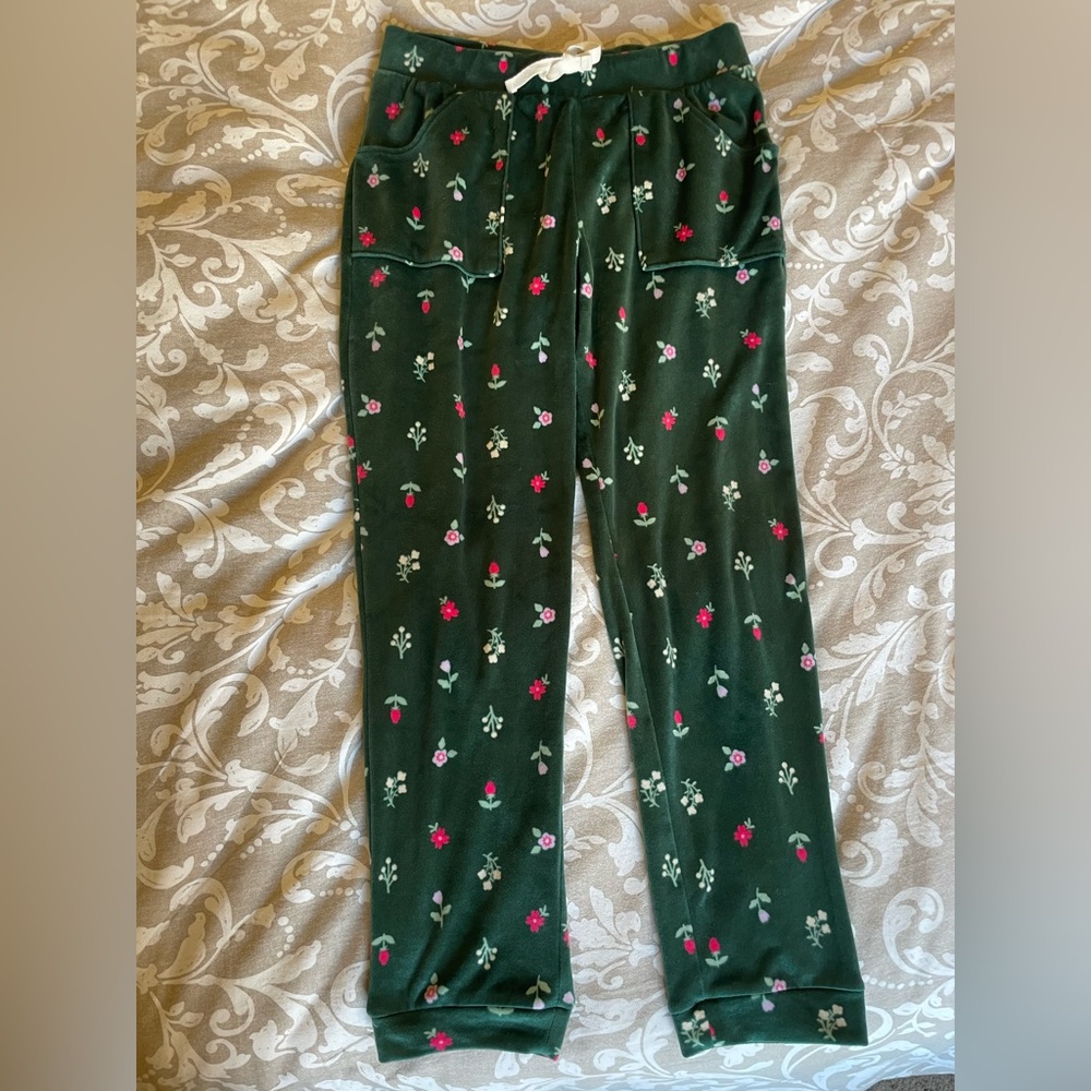 Cat & Jack Green Floral Pajama Pants